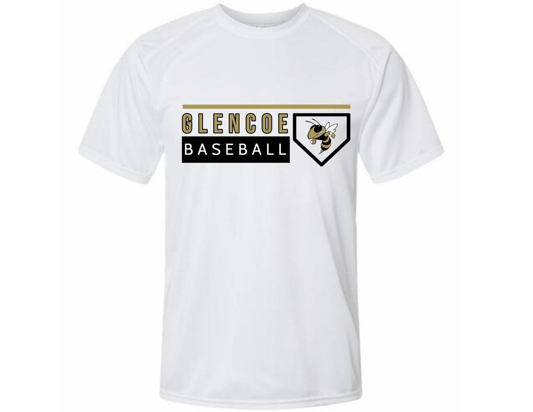 Glencoe Baseball White Home Plate T-Shirt