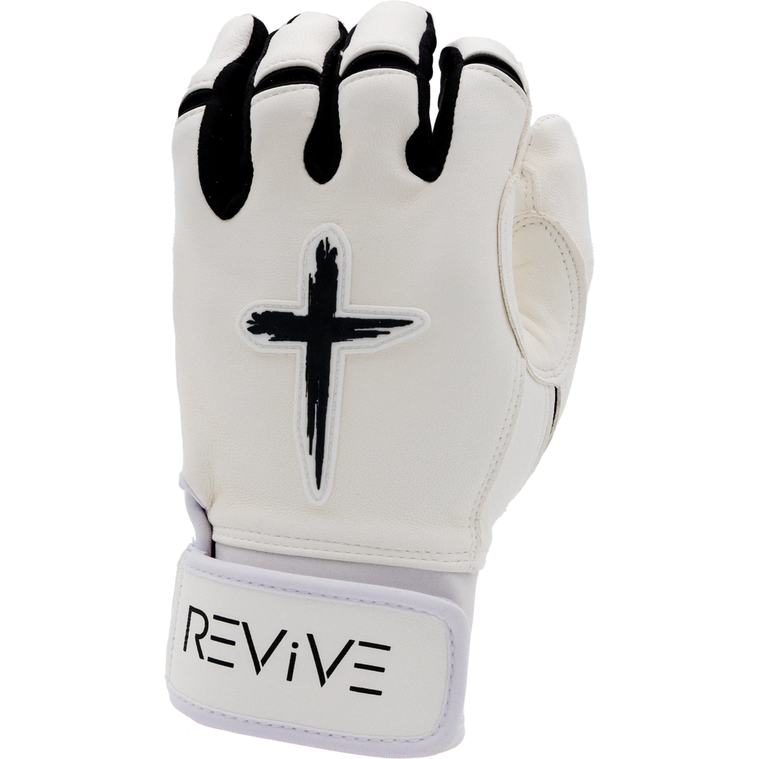 White and Black Batting Gloves