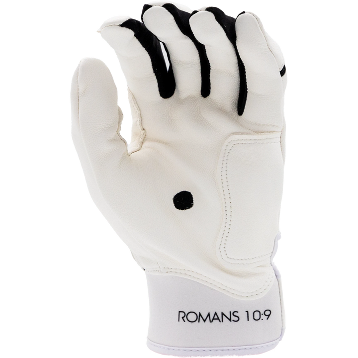 White and Black Batting Gloves