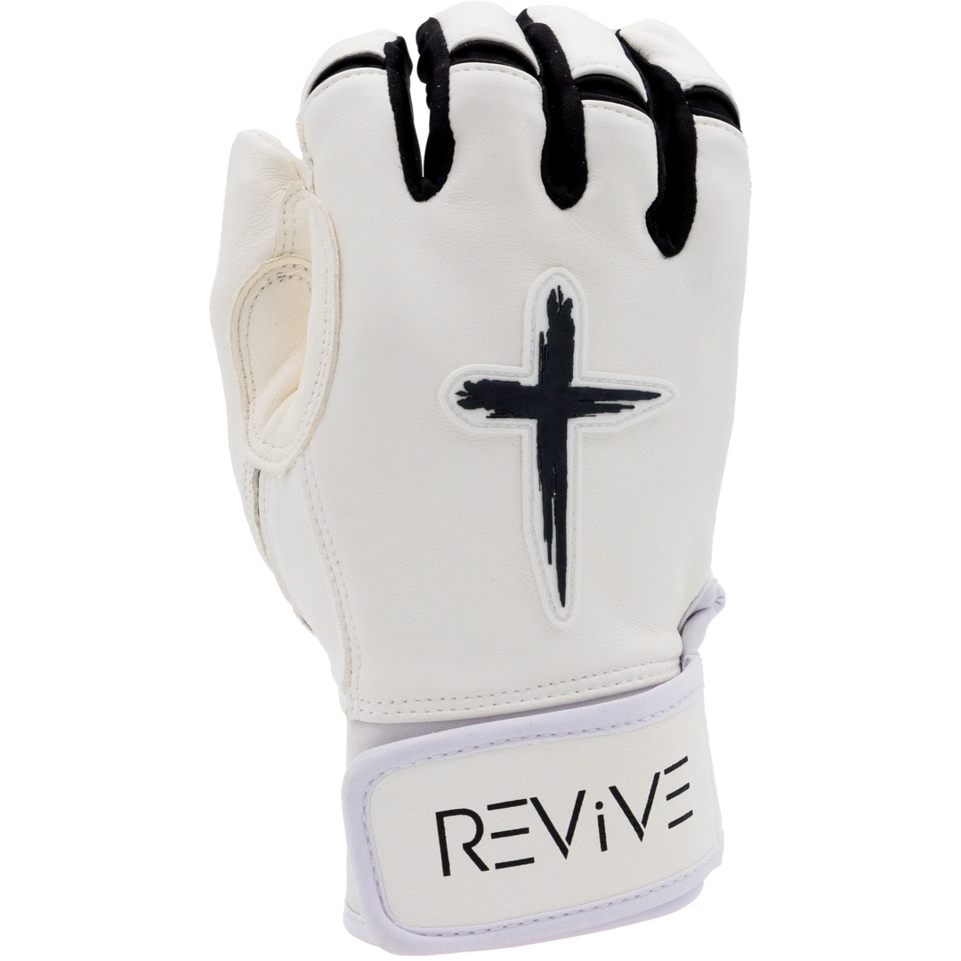 White and Black Batting Gloves