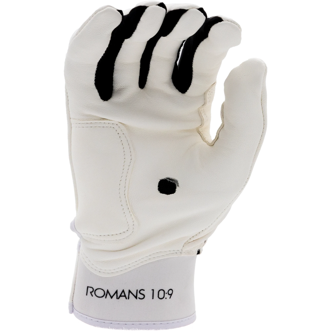 White and Black Batting Gloves