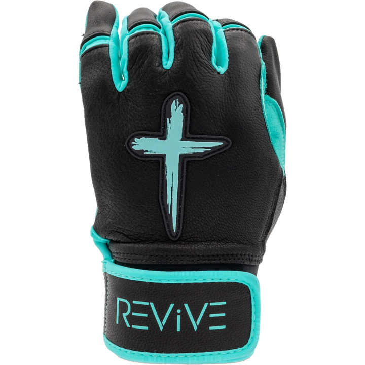 Black and Teal Batting Gloves