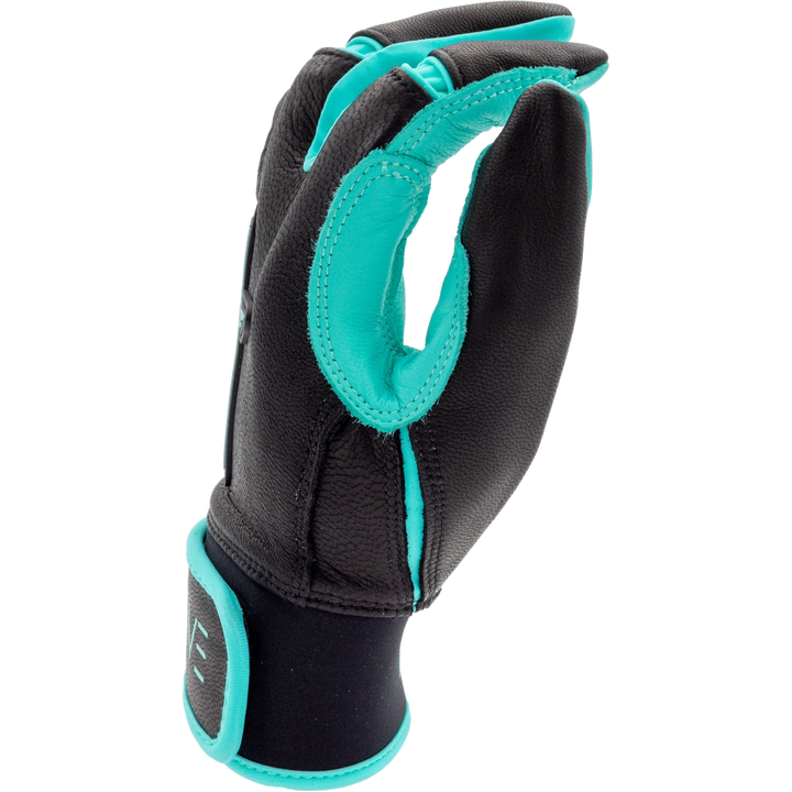 Black and Teal Batting Gloves