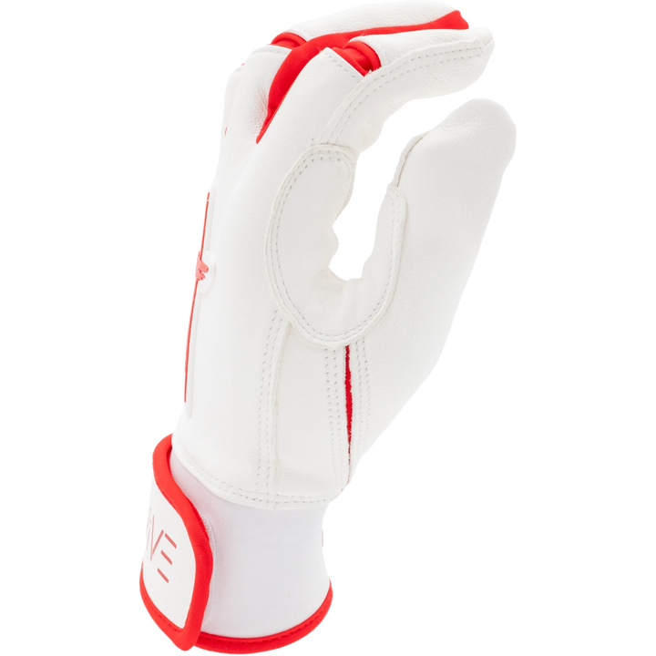 White and Red Batting Gloves