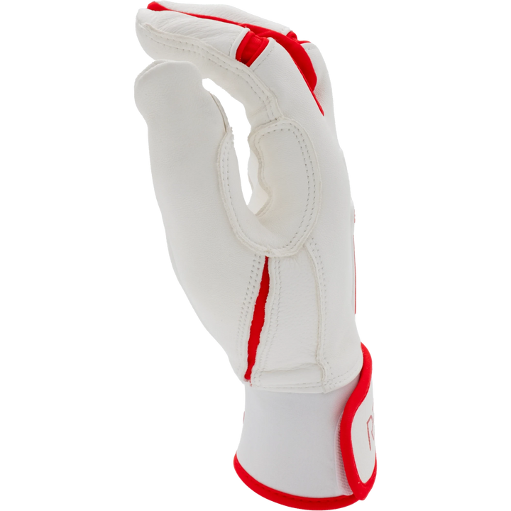 White and Red Batting Gloves