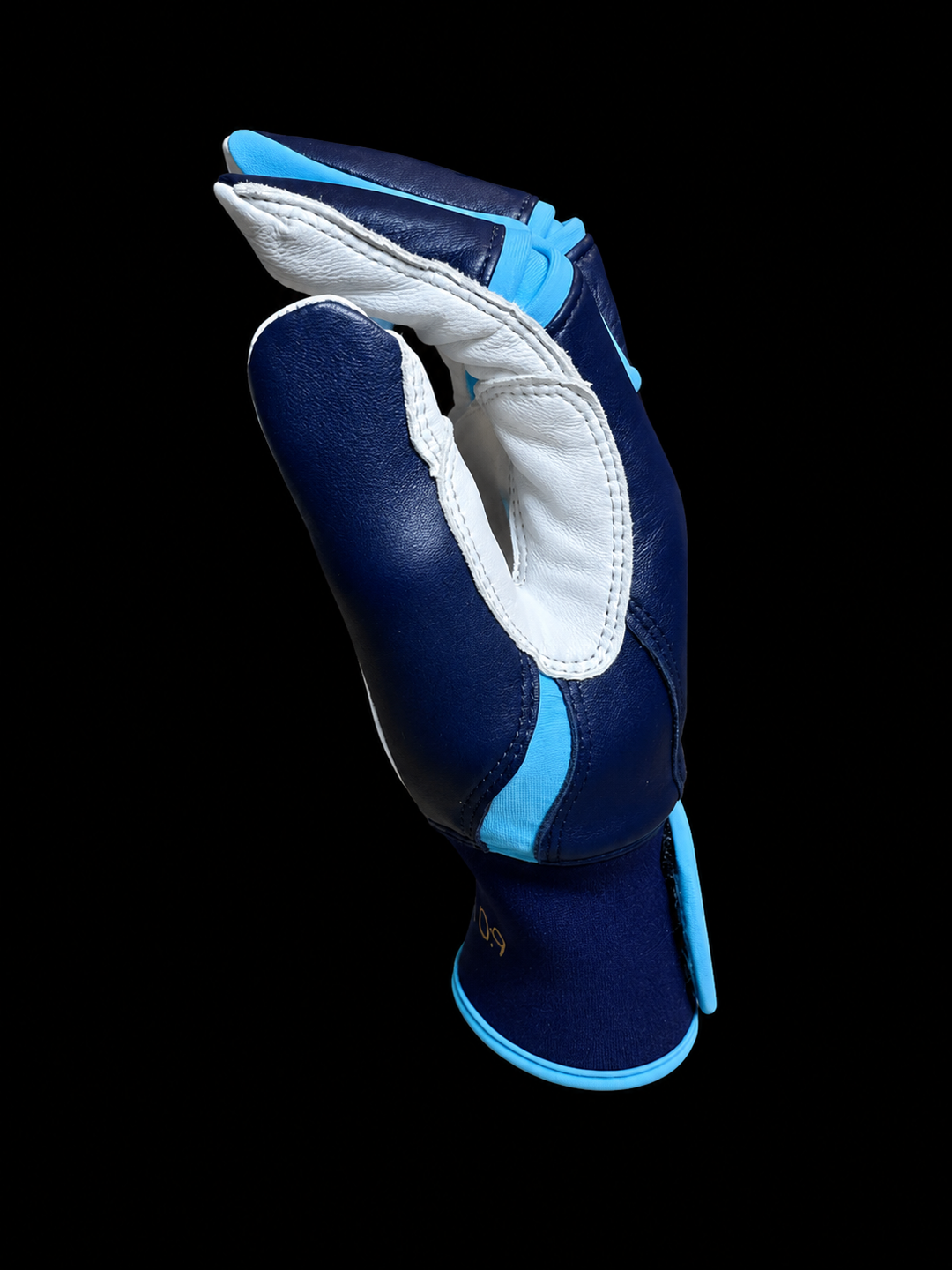 NAVY, COLUMBIA BLUE, AND METALLIC GOLD BATTING GLOVES