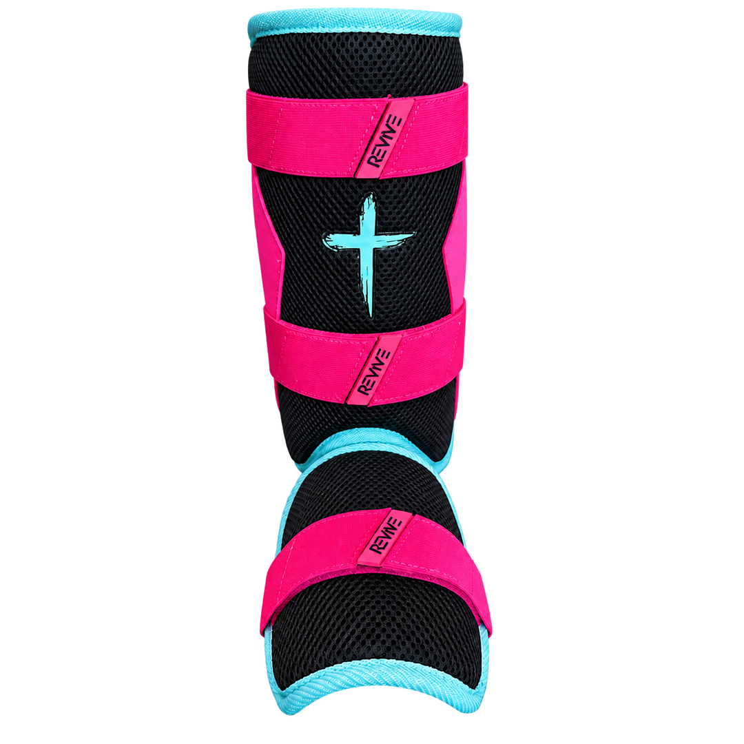 Black, Pink, & Teal Leg Guard