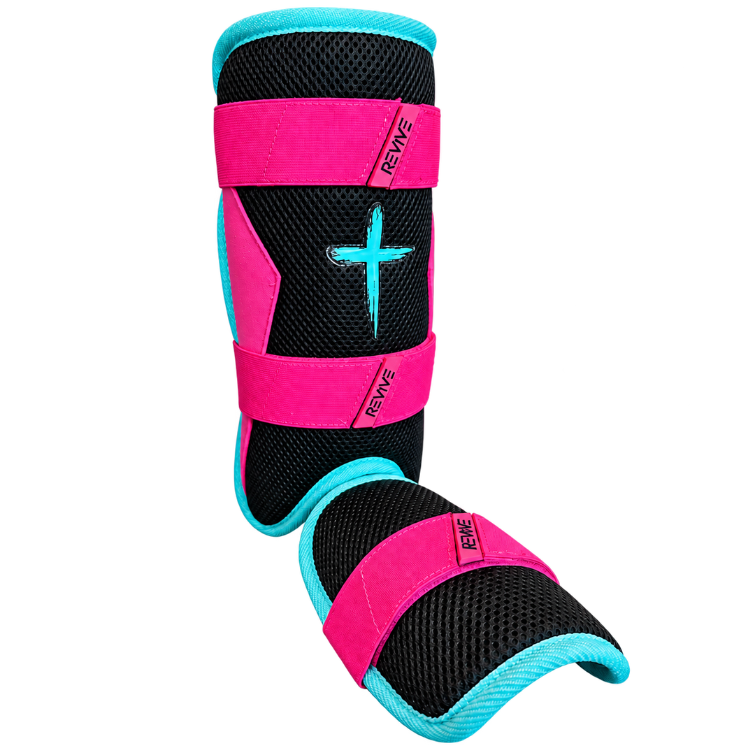 Black, Pink, & Teal Leg Guard