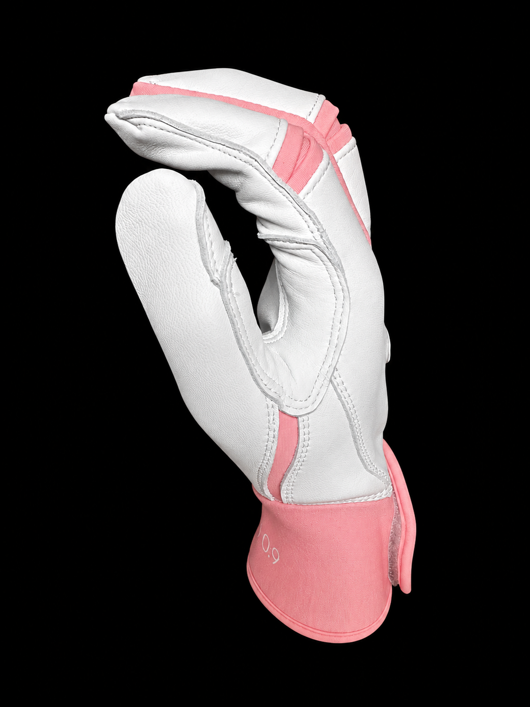 White and Pink Batting Gloves