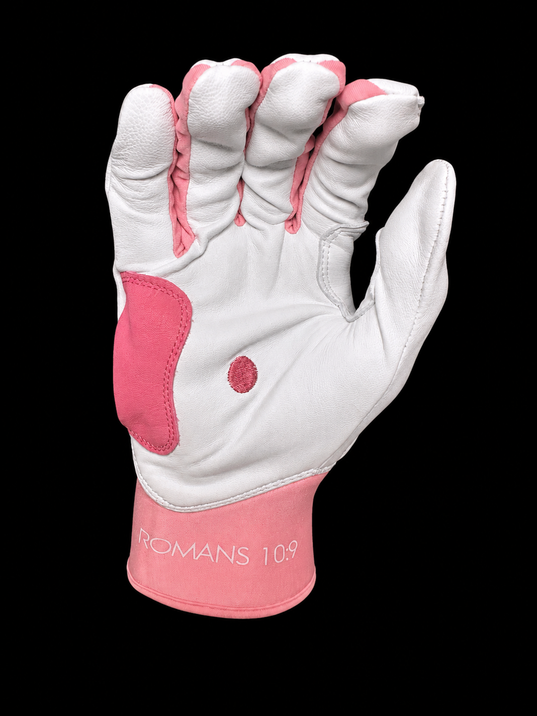 White and Pink Batting Gloves